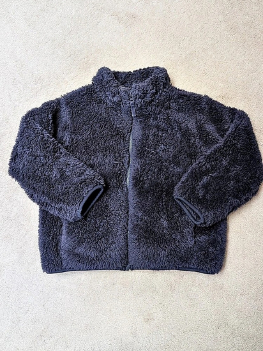 Uniqlo Kids Fluffy Yarn Fleece Full-Zip Jacket Blue